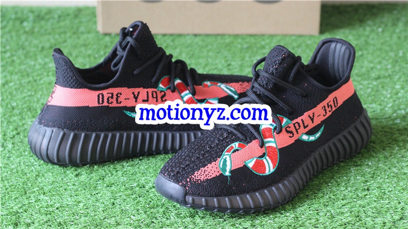 Yeezy Boost 350 V2 Snakes Black Red